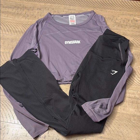 Gymshark Other - Gymshark Purple and Black Activewear Set